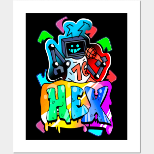 Hex fnf mod character graffiti Posters and Art